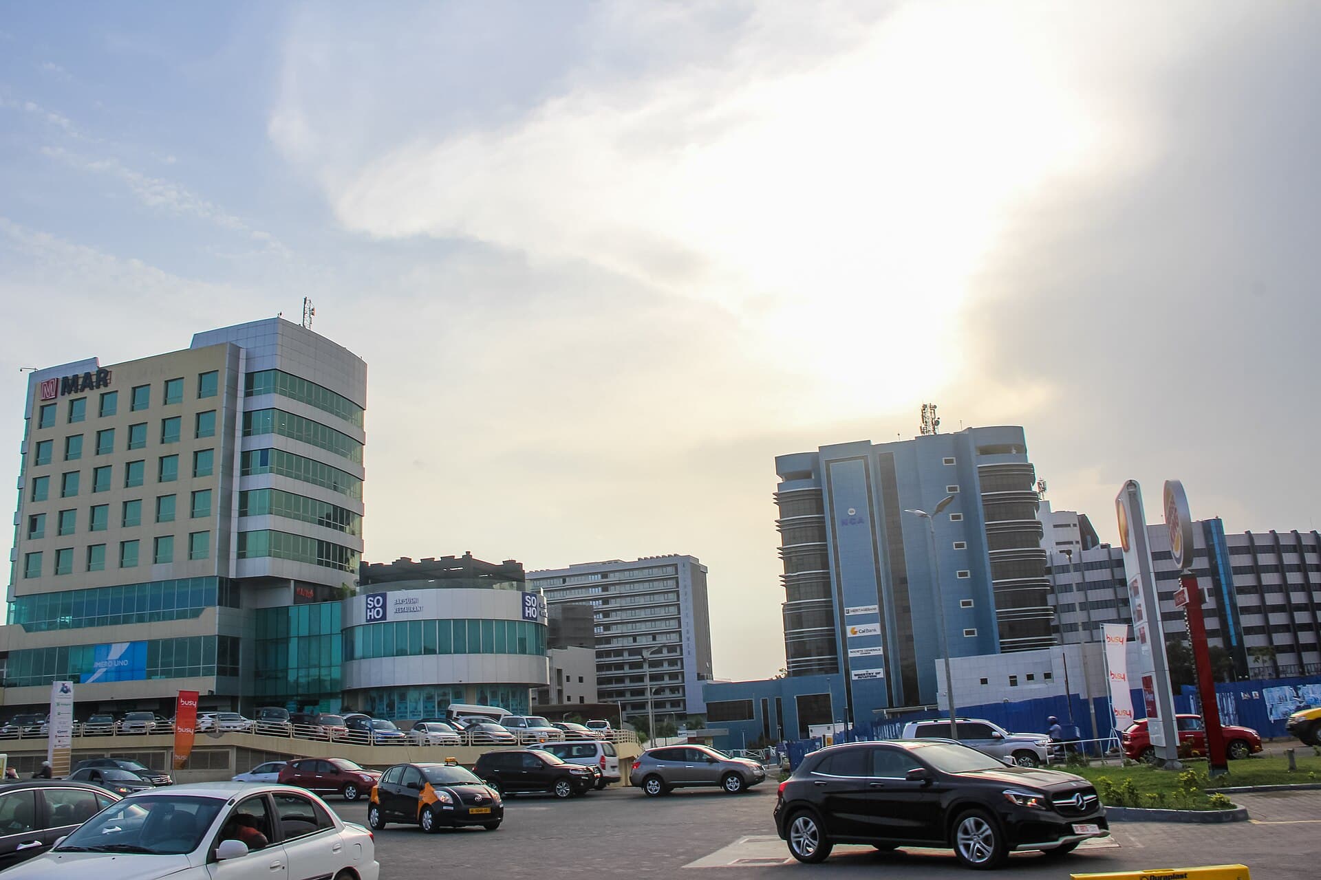 Accra skyline in daylight with modern towers above the city