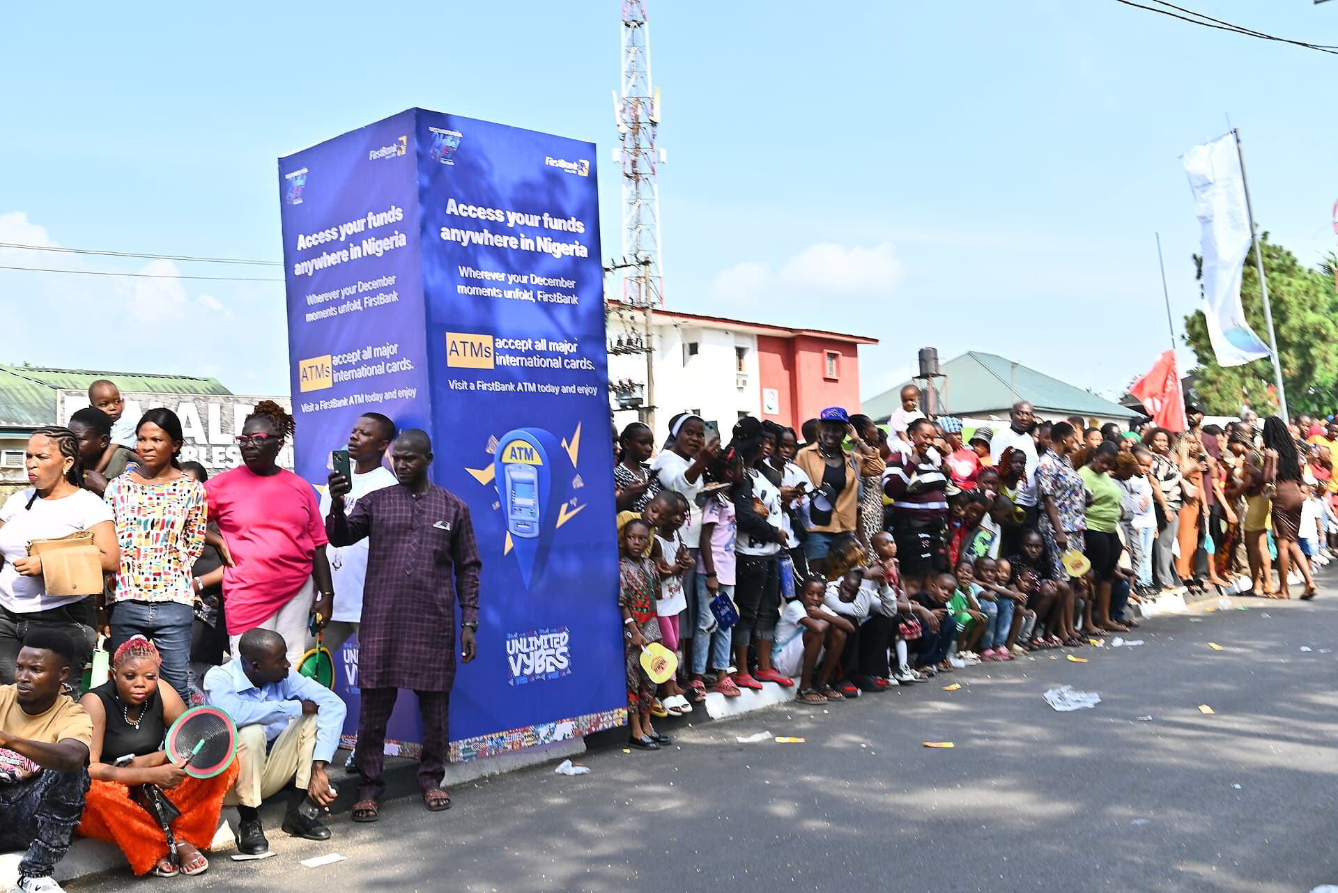 Costumed performers parading at Calabar Carnival in December