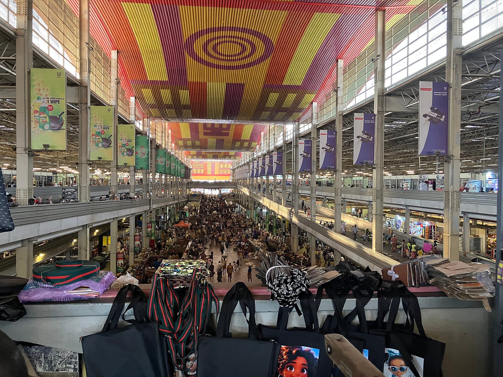 The modern market hall at Kejetia Market, Kumasi
