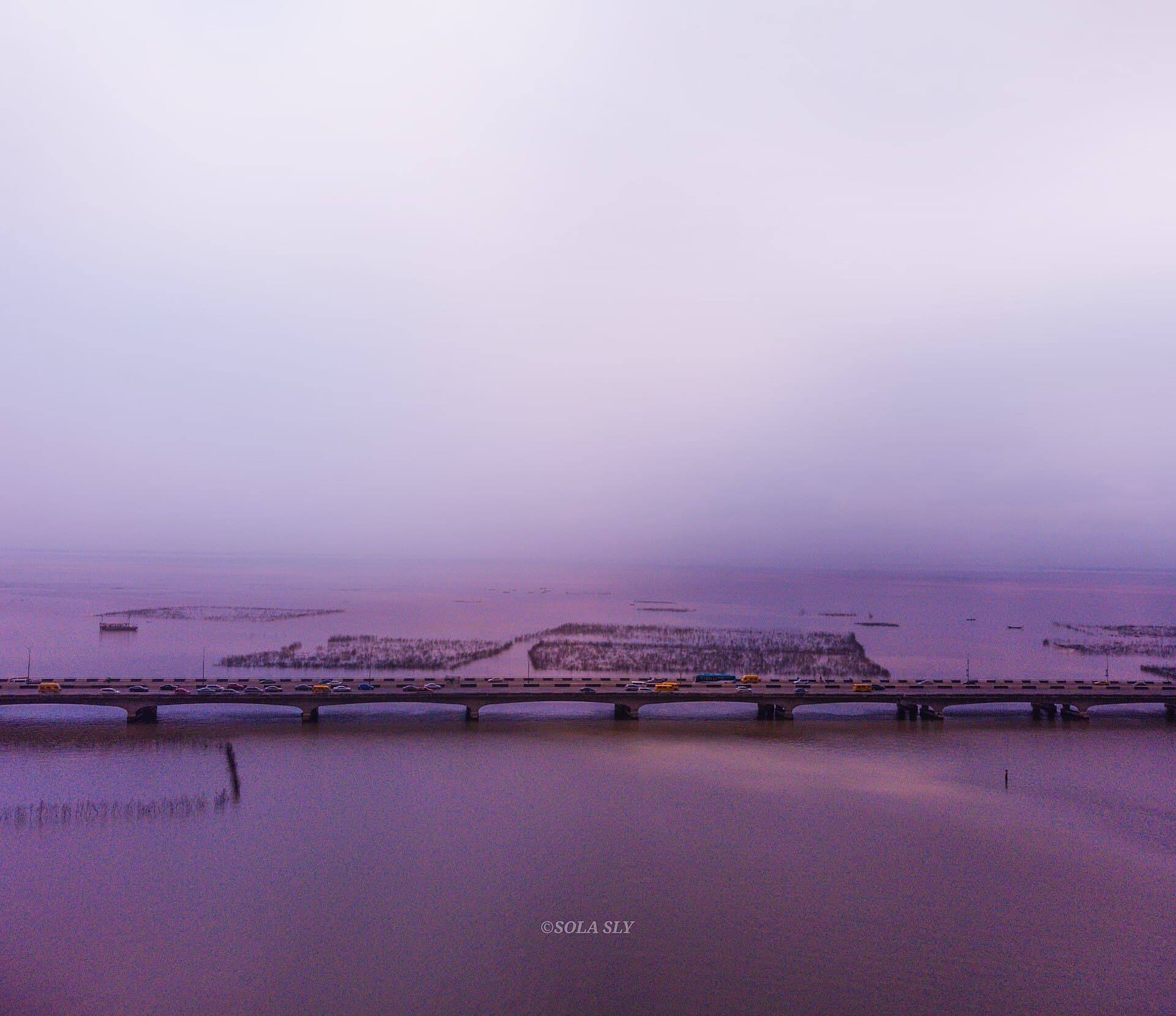 Third Mainland Bridge crossing the Lagos Lagoon